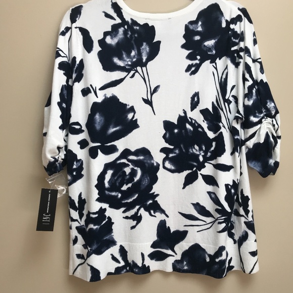 INC FLORAL BUTTON DOWN CARDIGAN - NWT - Picture 2 of 5